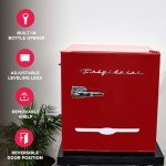 Retro Red Mini Bar Fridge with Bottle Opener