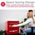 Retro Red Mini Bar Fridge with Bottle Opener