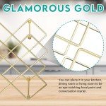 Glamorous Gold Countertop Wine Bottle Holder