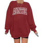 Cool Aunt Printed Wine Sweatshirt for Women