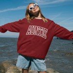 Cool Aunt Printed Wine Sweatshirt for Women