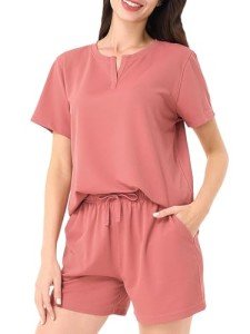 Rose Wine Women's Summer Pajama Lounge Set