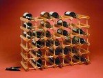 J.K. Adams Stackable 40-Bottle Ash Wood Wine Rack