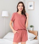 Rose Wine Women's Summer Pajama Lounge Set