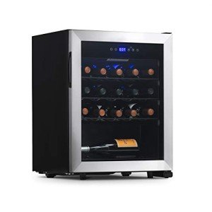 23-Bottle Wine Fridge with Glass Door & Handle
