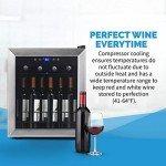 23-Bottle Wine Fridge with Glass Door & Handle