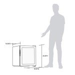 23-Bottle Wine Fridge with Glass Door & Handle
