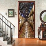 3D Wine Cellar Door Stickers - Waterproof Decals