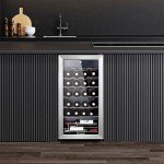 28-Bottle Wine Fridge with Adjustable Temperature