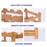 Bamboo Wine Rack - 2-Tier Display for 8 Bottles