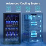 Mini Glass Door Beverage Cooler with Digital Display