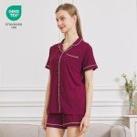 Ultra Soft Bamboo Viscose Pajama Set - Wine Red