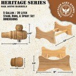 Wooden Stand and Spigot for 5 Gallon Barrels