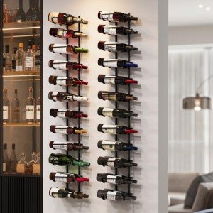 Adjustable Wall Mounted Wine Rack for 24 Bottles