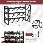 Stackable 3-Tier Metal Wine Rack for Countertop
