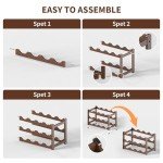 Bamboo 3-Tier Wine Rack for 12 Bottles