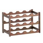 Bamboo 3-Tier Wine Rack for 12 Bottles
