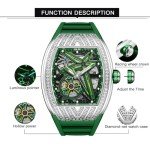 Men's Wine Barrel Automatic Mechanical Watch - Green