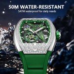 Men's Wine Barrel Automatic Mechanical Watch - Green