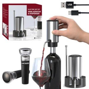 Electric Wine Aerator and Dispenser Set