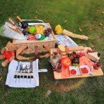 Wicker Picnic Basket Set for Wine Lovers