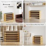 Stackable Bamboo Wine Rack for 36 Bottles