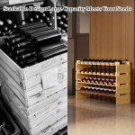 Stackable Bamboo Wine Rack for 36 Bottles