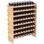 72-Bottle Bamboo Wine Rack for Stylish Storage