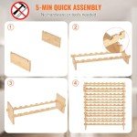 72-Bottle Bamboo Wine Rack for Stylish Storage