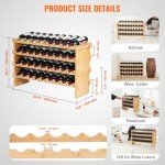 Stackable Bamboo Wine Rack for 36 Bottles
