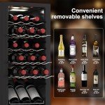18-Bottle Freestanding Wine Cooler with Touchscreen Control