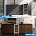 18-Bottle Freestanding Wine Cooler with Touchscreen Control