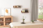 Rustic Wall-Mounted Wine Rack Shelf Set