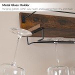 Rustic Wall-Mounted Wine Rack Shelf Set