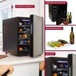 Koolatron 20-Bottle Black Wine Cooler Fridge