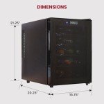 Koolatron 20-Bottle Black Wine Cooler Fridge