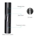 Electric Wine Opener with Foil Cutter - Black
