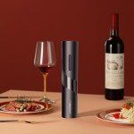 Electric Wine Opener with Foil Cutter - Black
