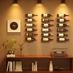 12-Bottle Wall Mounted Wine Rack Organizer
