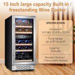 15-Inch Phiestina Wine Cooler with Dual Zones