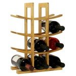 Bamboo 12-Bottle Wine Rack in Red