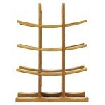 Bamboo 12-Bottle Wine Rack in Red