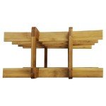 Bamboo 12-Bottle Wine Rack in Red