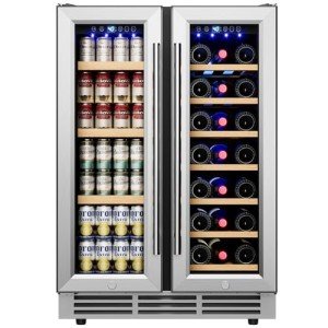 Dual Zone Wine Cooler and Beverage Refrigerator