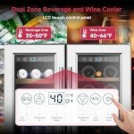 Dual Zone Wine Cooler and Beverage Refrigerator