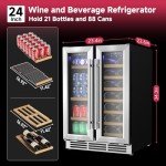 Dual Zone Wine Cooler and Beverage Refrigerator