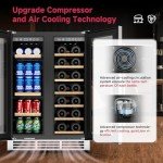 Dual Zone Wine Cooler and Beverage Refrigerator