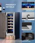 Compact Wine Cooler for 18 Bottles, Built-In or Freestanding