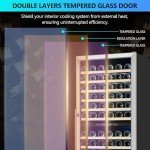 Dual Zone 154-Bottle Wine Fridge Cooler