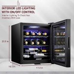 12 Bottle Wine Cooler with Lock and Digital Control